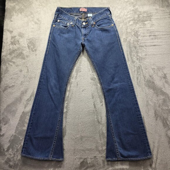 Levis Low Bell Jeans Womens 9 Bootcut Flare Y2K Denim Type 1 01218-0341 - Picture 1 of 10